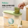 FaSoLa Household transparent cold water kettle with faucet, cold water bucket, kitchen fruit and beverage sealed preservation storage box Item Picture